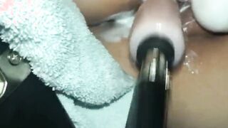Being nailed by my vibrator machine