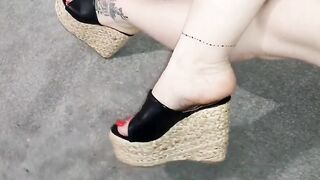 Girlfriend seduces with her Hot legs