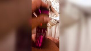 Tight twat hole close up with sex toy kinky talk and groaning