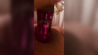 Tight twat hole close up with sex toy kinky talk and groaning