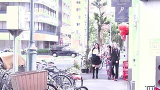 Babe japanese Mikiko and Akihiko having sex with a long french dick