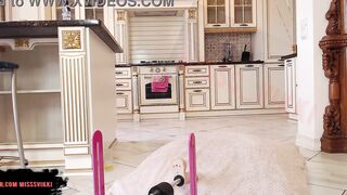 MisssVikki and stepsister love to nailed with a sex machine