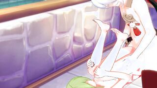 Genshin Impact Animated - Kazuha x Kuki Shinobu Hardsex - Japanese oriental Manga Cartoon Game Porn