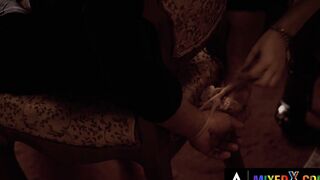 MIXEDX - Goddess cougar Christina Shine Blows And Fucks A Man She Bound Up For Crazy fun