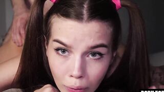 OMG, MY BOOTY IS TOO TIGHT! Adorable teenagers Yo Teens STRUGGLES During Painful Anal Banged - Alina Foxxx