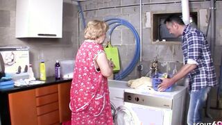 German Old Grandmother seduce to Banged! by Step Grandson