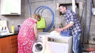German Old Grandmother seduce to Banged! by Step Grandson
