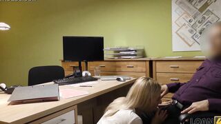 LOAN4K. Bro helps a blonde Girl when she needs extra cash for a vehicle