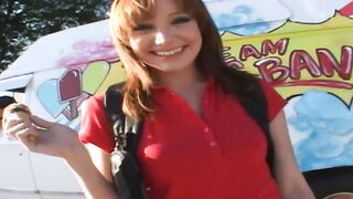 Beau Marie refreshes her mouth with ice cream before sex