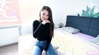 Freaky jeans booty gets plowed!