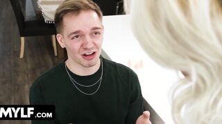 MYLF - Sexual Boy Wants To Go Viral Creampied Hottie Cougar's Old Twat While Online