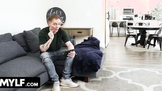 MYLF - Sexual Boy Wants To Go Viral Creampied Hottie Cougar's Old Twat While Online