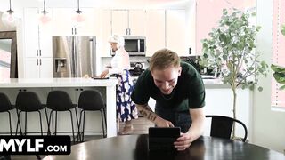 MYLF - Sexual Boy Wants To Go Viral Creampied Hottie Cougar's Old Twat While Online