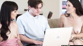 Young computer technican treats mom clients like sex dildos