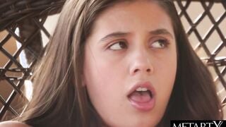 See this adorable teens take off her lingerie and finger her snatch