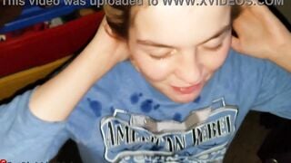 Thin mistress Riding Fat Penis HUUUGE Facial!!!!