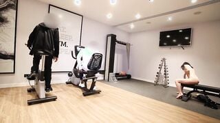 18 Yo Clara Mia teases two strangers into the gym and gets boned like never before!!!