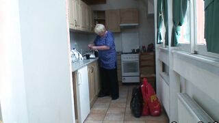 Granny rides strangers penis