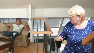 Granny rides strangers penis