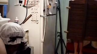2 friends take the honor of satisfying a freaky huge dick