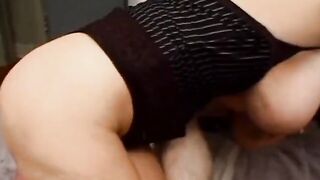 2 friends take the honor of satisfying a freaky huge dick
