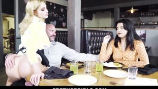 Freeuse Long Hooters milf Waitress Banged! By Customer Inside Front Of His Ex-Wife - Kenzie Anne, Leda Lotharia