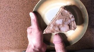 Cum Cake - Caden Jerks Off onto a Slice and Aimee Eats It