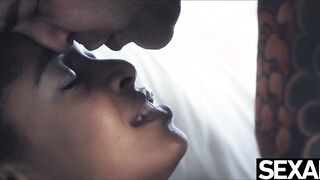 Goddess African star pounded to multiple orgasms and a babe cummed