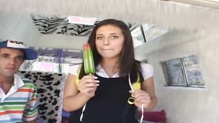 Dark Hair Gracie Glam gets pounded by a hungry stud