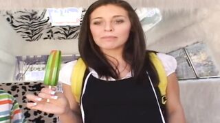 Dark Hair Gracie Glam gets pounded by a hungry stud