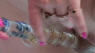 Gina is a inked chick who fucks herself with sex vibrators