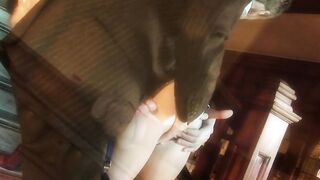 Filthy stud fucks a Bae Bae into a cat mask and tights