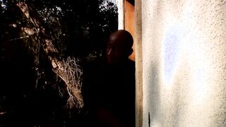 sexy shower and huge african penis for a nasty cougar into heat