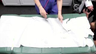 Pervert Doctor and Mom Nurse Ask This Dazzling Beauty to Strip Because They're Going to Offer It to Her - Mackenzie Mace, Syren De Mer - DoctorBangs