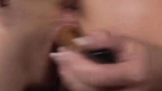 At night, dyke friends know how to have fun with sex toys