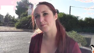 Huge booty red haired fucks hardcore with a strong penis