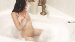 Sandra is a big boobed 18 year old who plays alone with her dildos