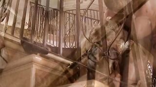 Beautiful girls share a cocky bro drilling them to contentment