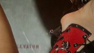 Chic delivers a steamy oral sex to her sub's dick inside a BONDAGE affair