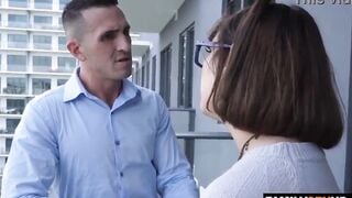 Eighteen step-daughters keep fighting for stepdaddy's cock
