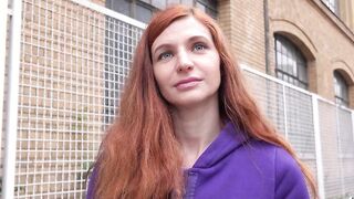 GERMAN SCOUT - Slim Ukrainian Redhead 18 Yo Lina Joy Pickup and Plowed