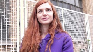 GERMAN SCOUT - Slim Ukrainian Redhead 18 Yo Lina Joy Pickup and Plowed