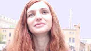 GERMAN SCOUT - Slim Ukrainian Redhead 18 Yo Lina Joy Pickup and Plowed