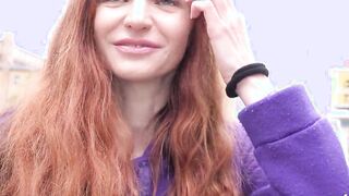 GERMAN SCOUT - Slim Ukrainian Redhead 18 Yo Lina Joy Pickup and Plowed