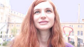 GERMAN SCOUT - Slim Ukrainian Redhead 18 Yo Lina Joy Pickup and Plowed