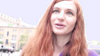 GERMAN SCOUT - Slim Ukrainian Redhead 18 Yo Lina Joy Pickup and Plowed