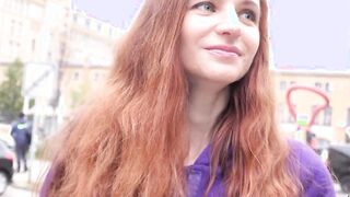 GERMAN SCOUT - Slim Ukrainian Redhead 18 Yo Lina Joy Pickup and Plowed