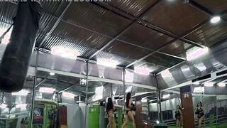 THE NAUGHTY milf EJACULATES INTO A BOMBSHELL BIKINI WHILE WORKING OUT AT THE GYM