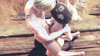 Anime Uncensored 3D - Kitty boobjob and plowed with cumshot - Japanese oriental Manga Cartoon Game Porn