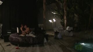 Dark Hair with tiny titties fucks a freaky stud during a house party
